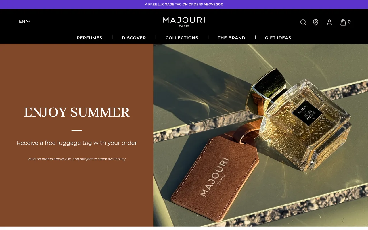 Majouri website screenshot